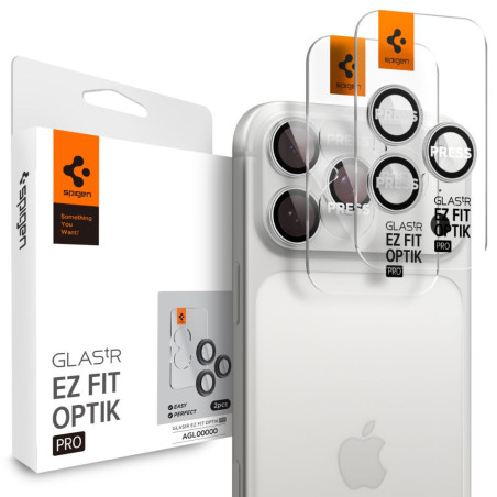 Ochranné sklo Spigen OPTIK PRO GLAS.TR EZ FIT iPhone 16 Pro - stříb
