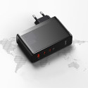Baseus GaN5 Pro rychlonabíječka 2xUSB-C+USB 140W EU černá (CCGP100201)