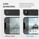 Ochranné sklo Spigen OPTIK TR EZ FIT pro iPhone 16e/17e - černé