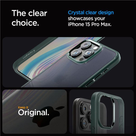 Kryt Spigen ULTRA HYBRID iPhone 15 Pro Max - dark green