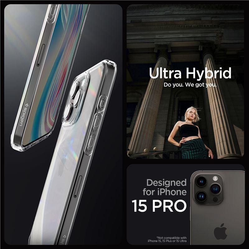 Kryt Spigen CRYSTAL HYBRID pro iPhone 15 Pro - čirý