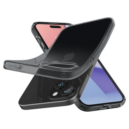 Kryt Spigen Crystal Flex pro iPhone 15 Plus - šedá/průhledná