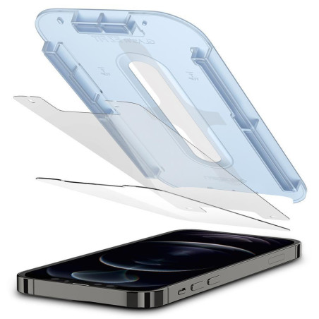 Ochranné sklo Spigen GLAS.tR EZ Fit iPhone 12/12 Pro (2 ks)