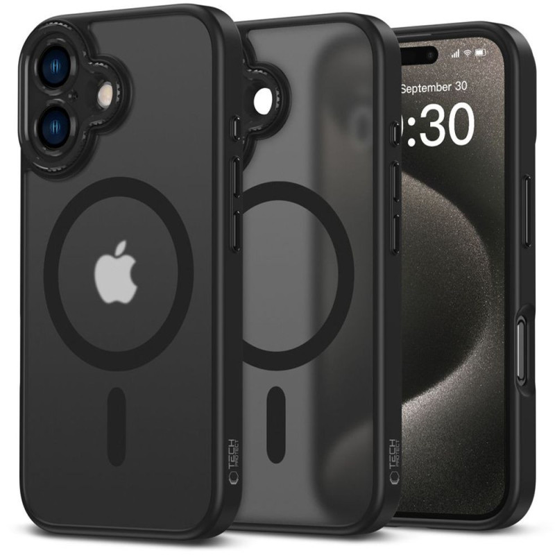Kryt Tech-Protect MagCam pro iPhone 16 - semi-transparentní