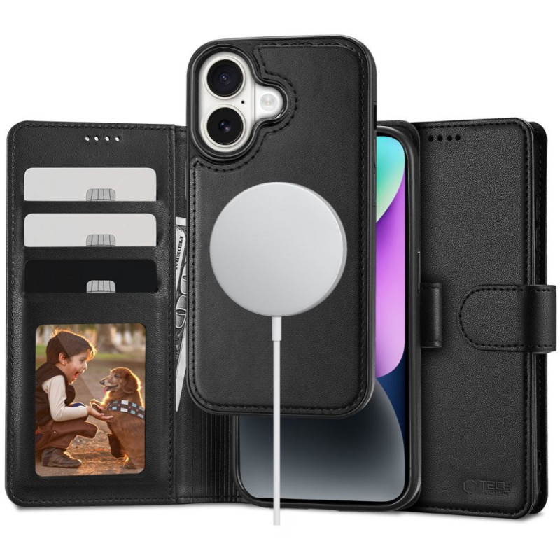 Pouzdro Tech-Protect WALLET MAGSAFE pro iPhone 16 - black