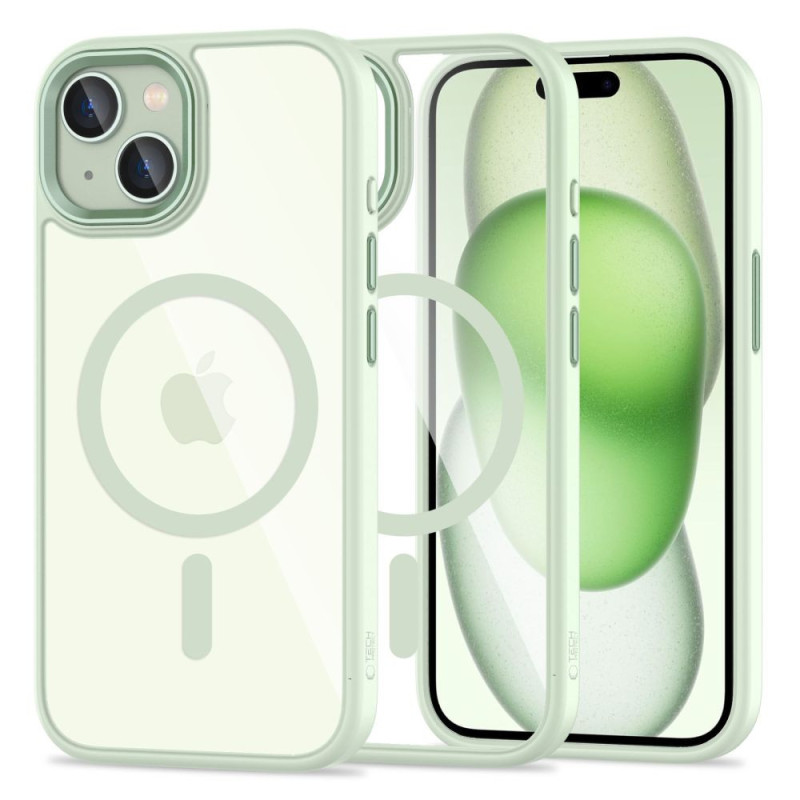 Kryt Tech-Protect MAGMAT pro iPhone 15 - clear green
