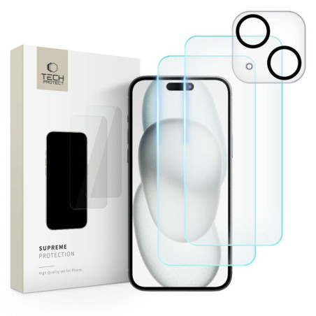 Ochranné sklo Tech-Protect Supreme Set iPhone 15