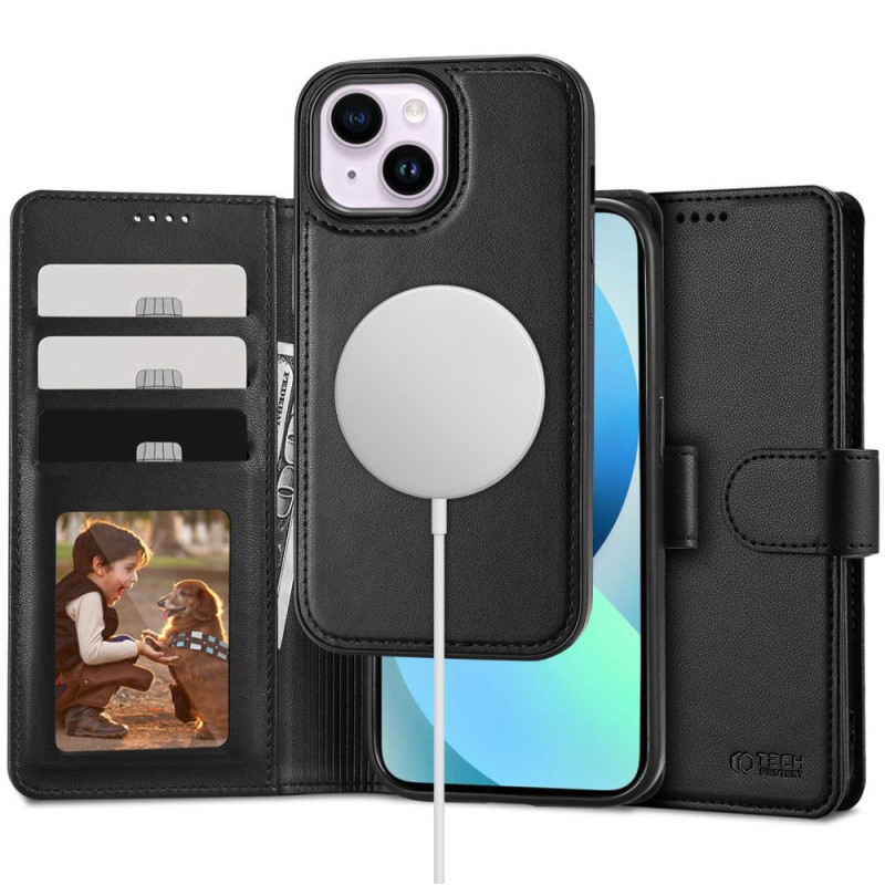 Kryt/pouzdro Tech-Protect Wallet MagSafe pro iPhone 13 - černá