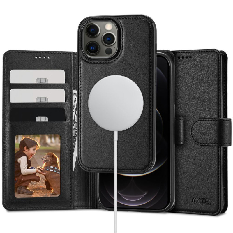 Kryt (peněženka) Tech-Protect WALLET MagsSafe pro iPhone 12 / 12 Pro - black