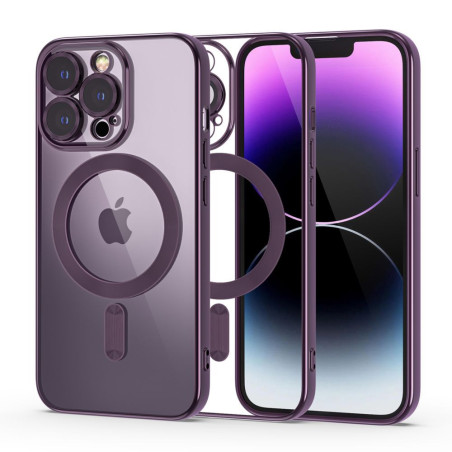 Kryt Tech-Protect MagShine Line iPhone 14 Pro fialový