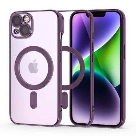 Kryt Tech-Protect MagShine Line iPhone 14 fialová