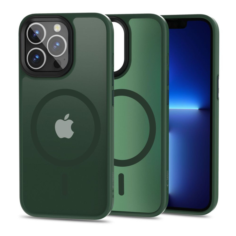 Kryt Tech-Protect MagMat pro iPhone 13 Pro - matná zelená