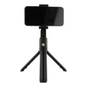 AG PREMIUM K07 Selfie teleskopická tyč se stativem a Bluetooth, délka 24-65cm, černá