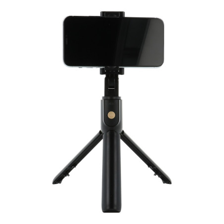 AG PREMIUM K07 Selfie teleskopická tyč se stativem a Bluetooth, délka 24-65cm, černá