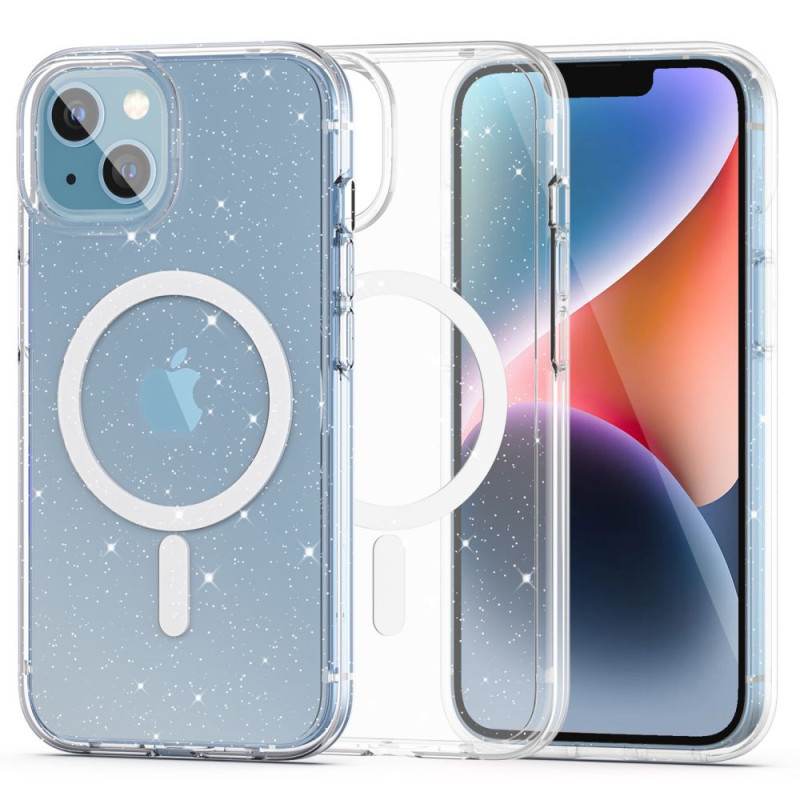 Kryt Tech-Protect FlexAir Hybrid MagSafe pro iPhone 13/14 - čirý třpytivý