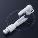 BASEUS NGA05-02 Earphone Encok A05 Bluetooth 5.0 bezdrátové handsfree s integrovanou nabíječkou, bílá