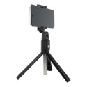 AG PREMIUM K07 Selfie teleskopická tyč se stativem a Bluetooth, délka 24-65cm, černá