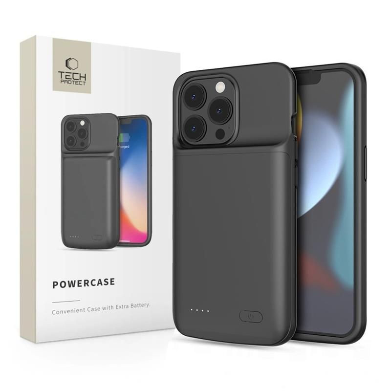 Powerbankový kryt Tech-Protect PowerCase 4.800mAh pro iPhone 13 / 13 Pro - černý