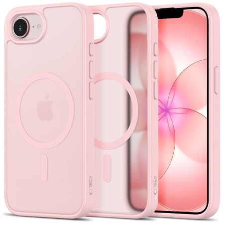 Kryt Tech-Protect BASICMAG MagSafe iPhone 16e/17e - matná růžová