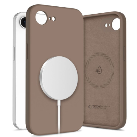 Kryt Tech-Protect SILICONE MagSafe pro iPhone 16e / 17e - hnědá