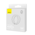 BASEUS PCCH000012 Halo Magnetický univerzální kroužek pro MagSafe, 2ks, stříbrný