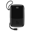 BASEUS PPQD-B01 Qpow Powerbanka 10.000mAh s výkonem 15W a integrovaným Lightning kabelem, černá