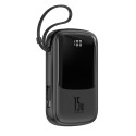 BASEUS PPQD-B01 Qpow Powerbanka 10.000mAh s výkonem 15W a integrovaným Lightning kabelem, černá