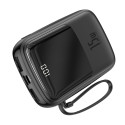 BASEUS PPQD-B01 Qpow Powerbanka 10.000mAh s výkonem 15W a integrovaným Lightning kabelem, černá