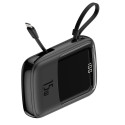 BASEUS PPQD-B01 Qpow Powerbanka 10.000mAh s výkonem 15W a integrovaným Lightning kabelem, černá