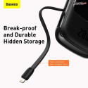 BASEUS PPQD-H01 Qpow Powerbanka 20.000mAh s výkonem 20W a integrovaným Lightning kabelem, černá