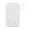 BASEUS PPQD060002 Qpow Pro Powerbanka 10.000mAh s výkonem 20W a Lightning kabelem, bílá