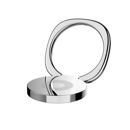 BASEUS Privity Ring holder Magnetický (MagSafe) kroužek s prstýnkem, stříbrný