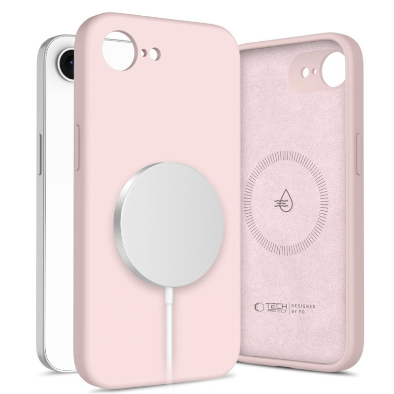 Kryt Tech-Protect SILICONE MagSafe pro iPhone 16e / 17e - růžová