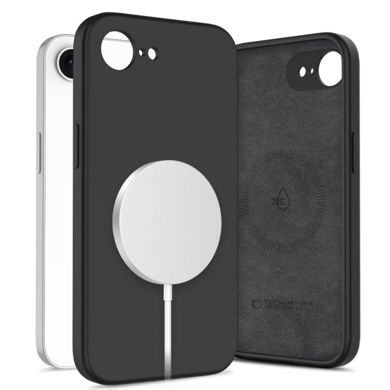 Kryt Tech-Protect SILICONE MagSafe pro iPhone 16e / 17e - černý