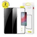 BASEUS SGAPIPH58S-KC01 Ochranné sklo 3D FULL-COVER 0.3mm pro iPhone X/XS/11 Pro, montážní rámeček, 2ks
