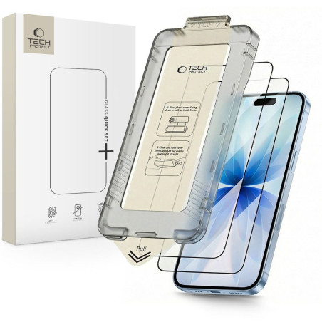Ochranné sklo Tech-Protect Quick Set+ 2-pack iPhone 17 černé
