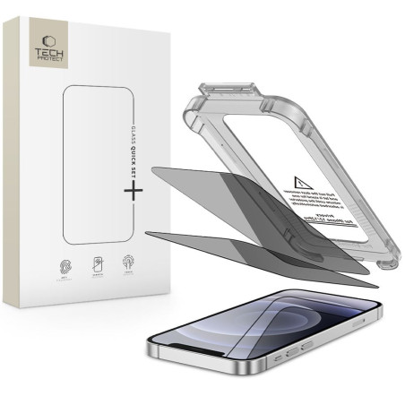 Ochranné sklo Tech-Protect Quick Set Spy+ pro iPhone 12