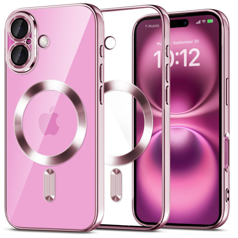 Kryt Tech-Protect MagFlex pro iPhone 16 - clear / růžová