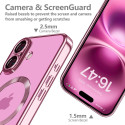 Kryt Tech-Protect MagFlex pro iPhone 16 - clear/růžová