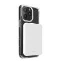 Puro Mag Plus 5000mAh 20W Qi2 powerbanka MagSafe - bílá