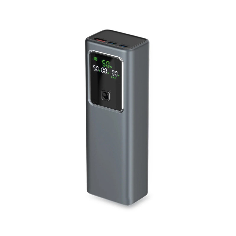 Powerbanka SBS SBS 20000mAh LCD PD 100W pro notebook, smartphone a tablet - šedá