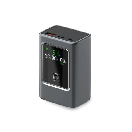 Powerbanka SBS 10000mAh LCD PD 35W s displejem – šedá