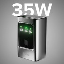 Powerbanka SBS 10000mAh LCD PD 35W s displejem – šedá