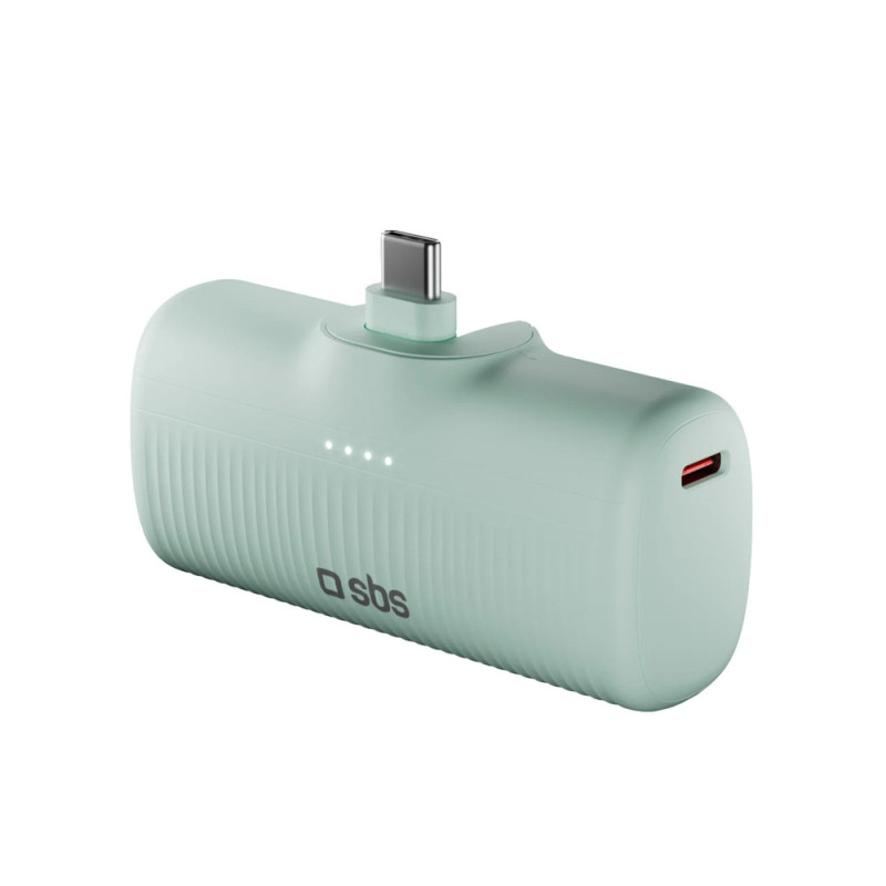 Powerbanka SBS EcoPower 5000 mAh 10W pro mobil - zelená