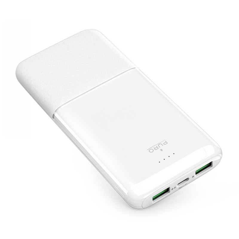 Powerbanka Puro DAILY 10 PLUS 10.000mAh pro zařízení - bílá