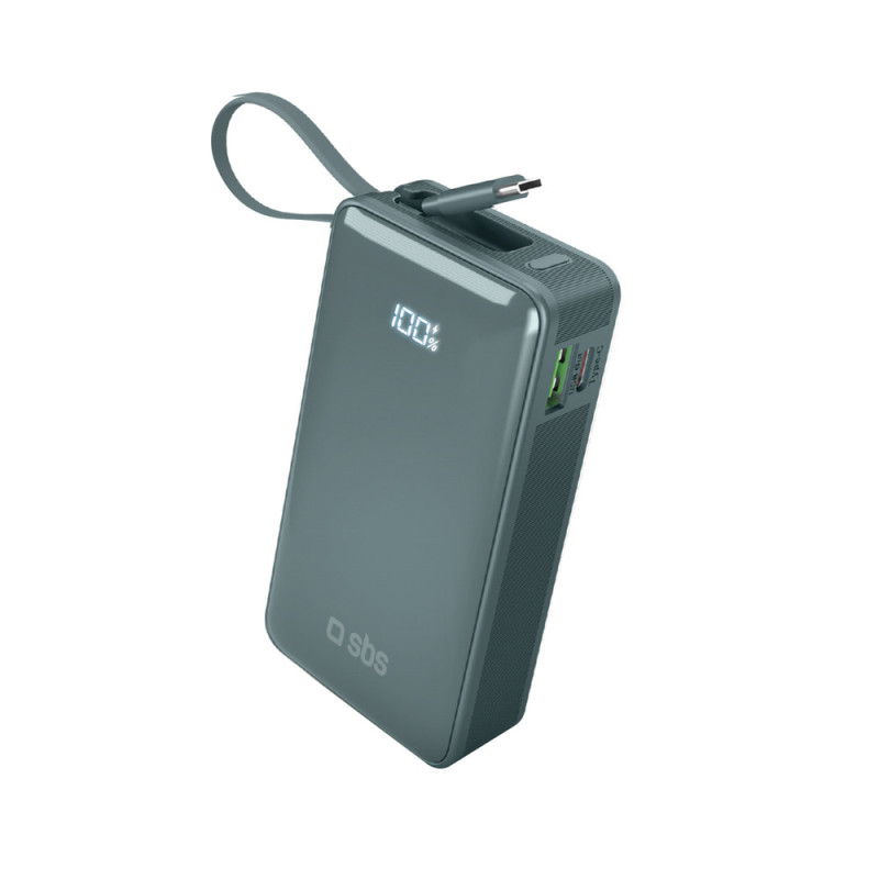 Powerbanka SBS POWERBANK 10000 mAh 20W pro nabíjení zařízení - šedá