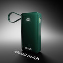 Powerbanka SBS 10000 mAh 20W s USB-C kabelem - zelená