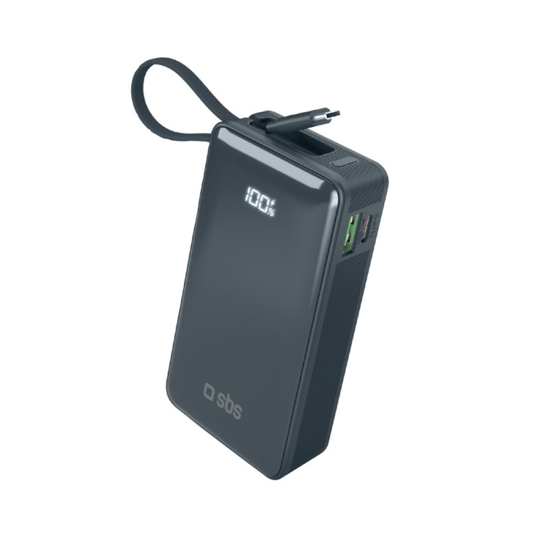 Powerbanka SBS 10000 mAh 20W pro nabíjení - tmavě šedá