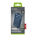 Powerbanka SBS 10000 mAh 20W s USB-C kabelem - tmavě šedá