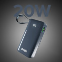 Powerbanka SBS 10000 mAh 20W s USB-C kabelem - tmavě šedá